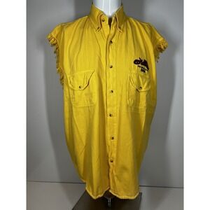 2008 Sturgis‎ Bike Week Rally Sturgis South Dakota Yellow Cut Off Vest SZ 2XL